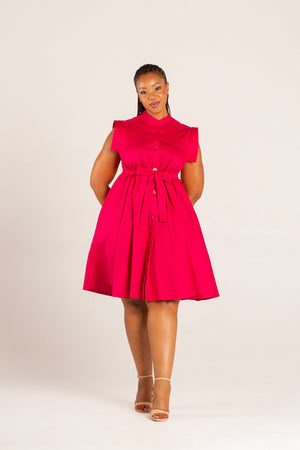 Frida Cerise Pink Yves Dress