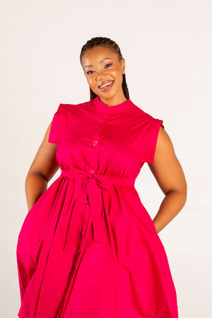 Frida Cerise Pink Yves Dress