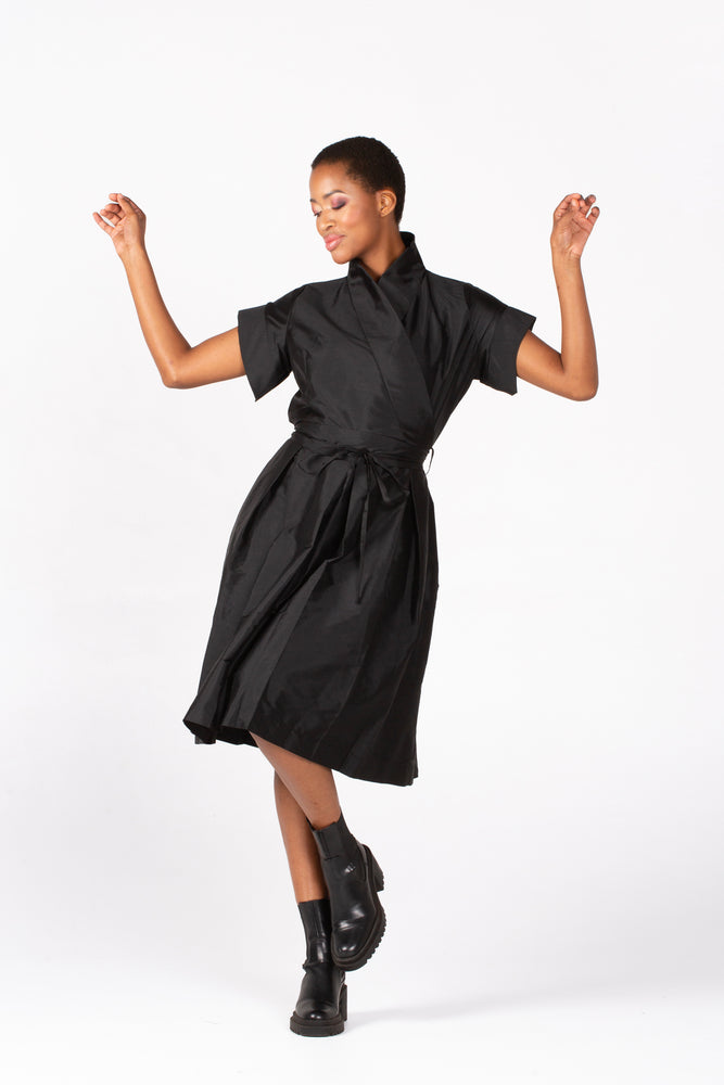 Colleen Eitzen Black Taffeta Kim Dress