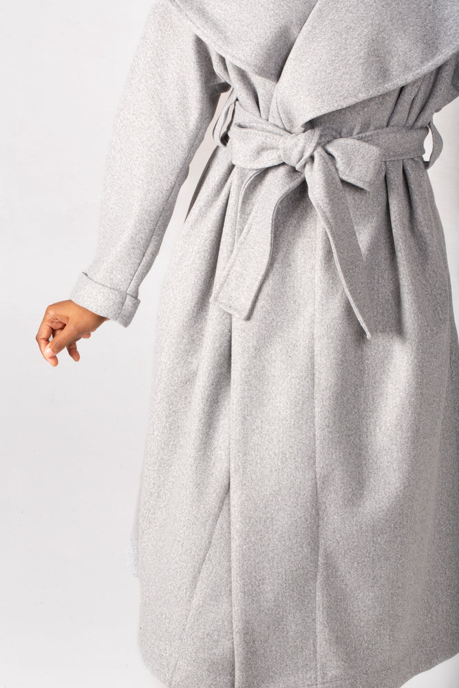 Colleen Eitzen Light Grey Mottled Melton Demi Coat