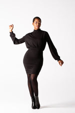 Fluidity Polo Neck Dress