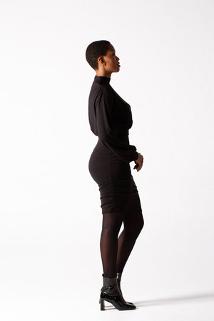 Fluidity Polo Neck Dress