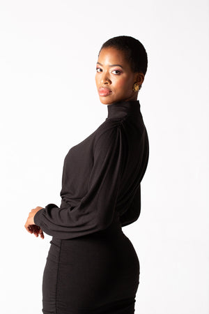 Fluidity Polo Neck Dress