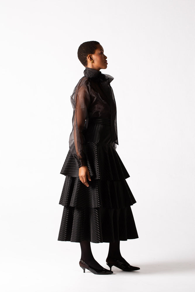 Fluidity Organza Bow Blouse