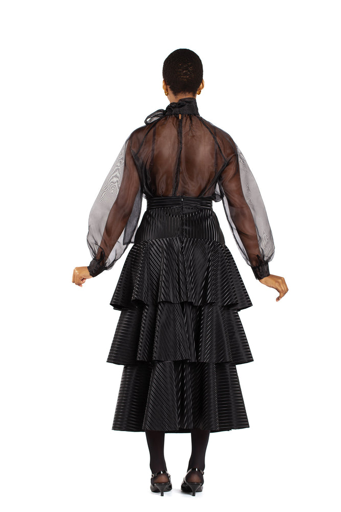 Fluidity Organza Bow Blouse