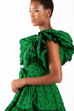 Frida Green/Black Lea Dress