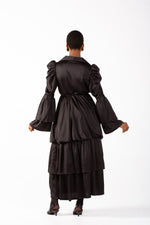 Frida Black Bubble Frilled Dress