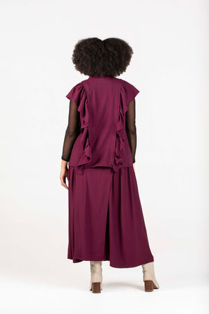 Colleen Eitzen Burgundy Twill Airflow Luna  Skirt