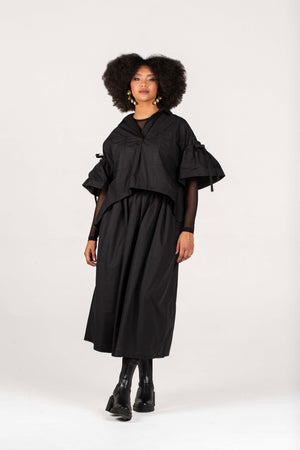 Colleen Eitzen Black Poplin Franca Top