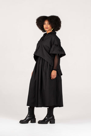 Colleen Eitzen Black Poplin Franca Top