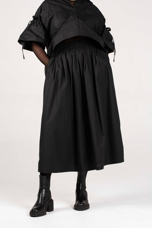 Colleen Eitzen Black Poplin Milli Skirt