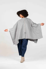 Colleen Eitzen Light Grey Mottled Melton Cat Wrap