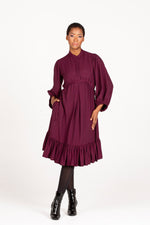 Colleen Eitzen Burgundy Twill Airflow Tori Dress
