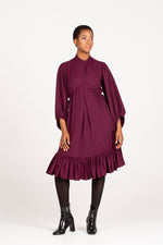 Colleen Eitzen Burgundy Twill Airflow Tori Dress