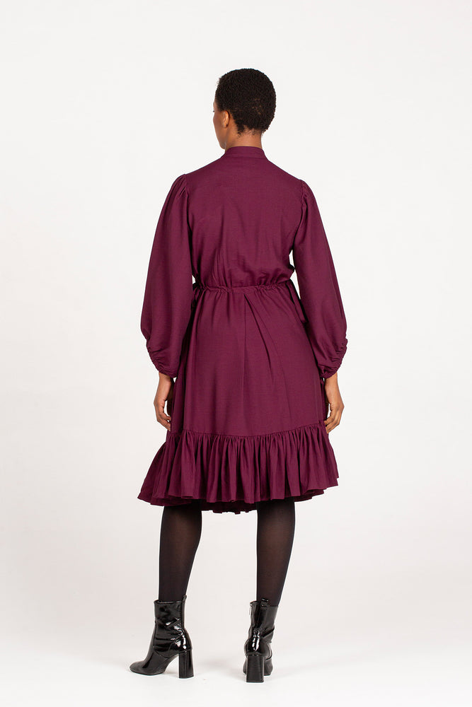 Colleen Eitzen Burgundy Twill Airflow Tori Dress