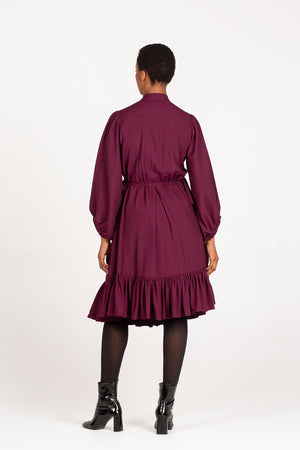 Colleen Eitzen Burgundy Twill Airflow Tori Dress