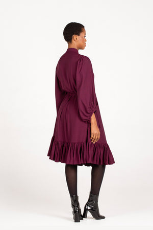 Colleen Eitzen Burgundy Twill Airflow Tori Dress