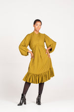Colleen Eitzen Chartreuse Twill Airflow Tori Dress