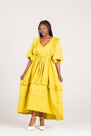 Frida Lime Nyota Dress