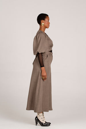 Frida Charcoal Crossover Top