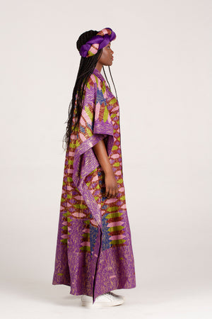 Angalia Kaftan Dress with Braided Crown