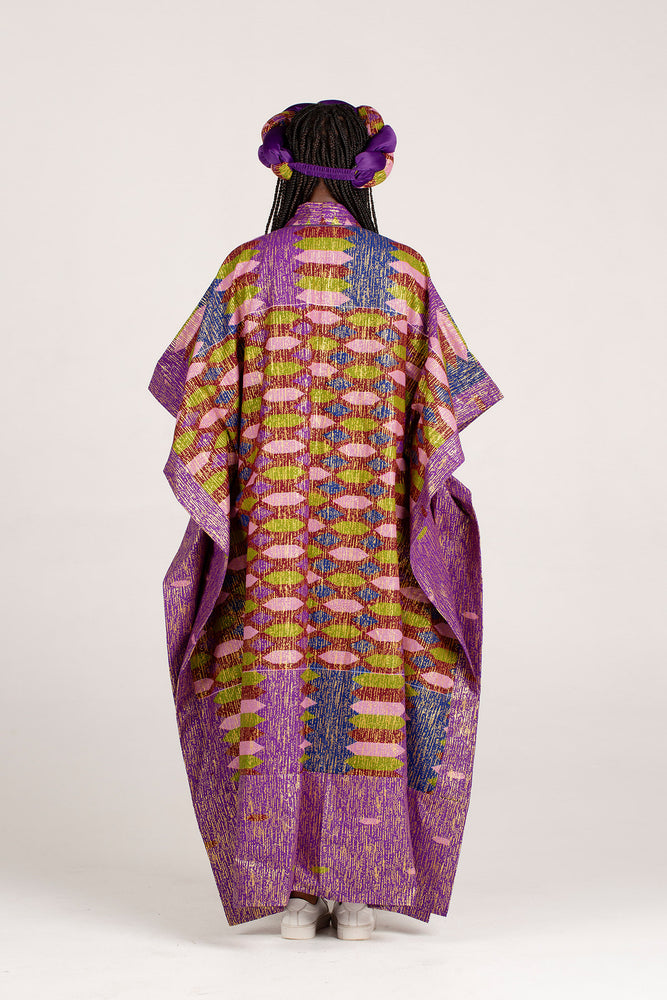 Angalia Kaftan Dress with Braided Crown