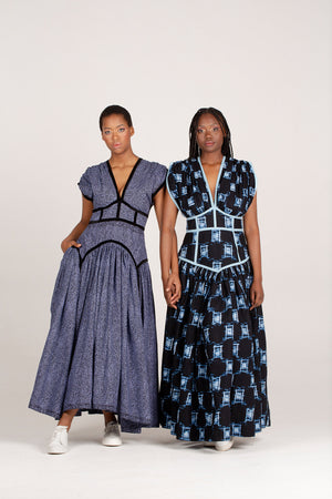 Angalia Samawati Mwezi Dress