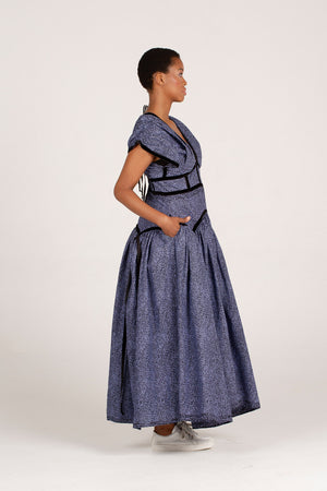 Angalia Samawati Mwezi Dress