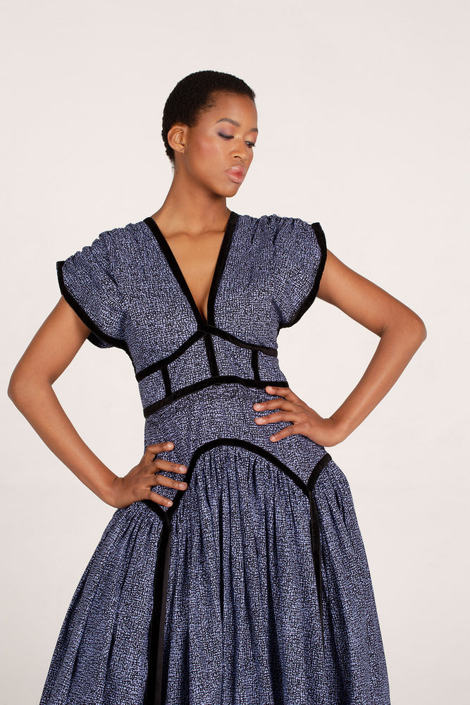 Angalia Samawati Mwezi Dress
