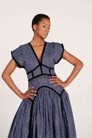 Angalia Samawati Mwezi Dress