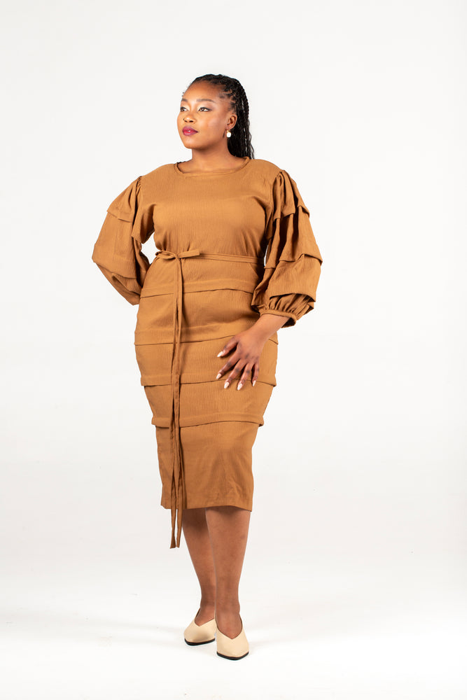 Pearls for EL Pinch Seam Straight Cut Dress