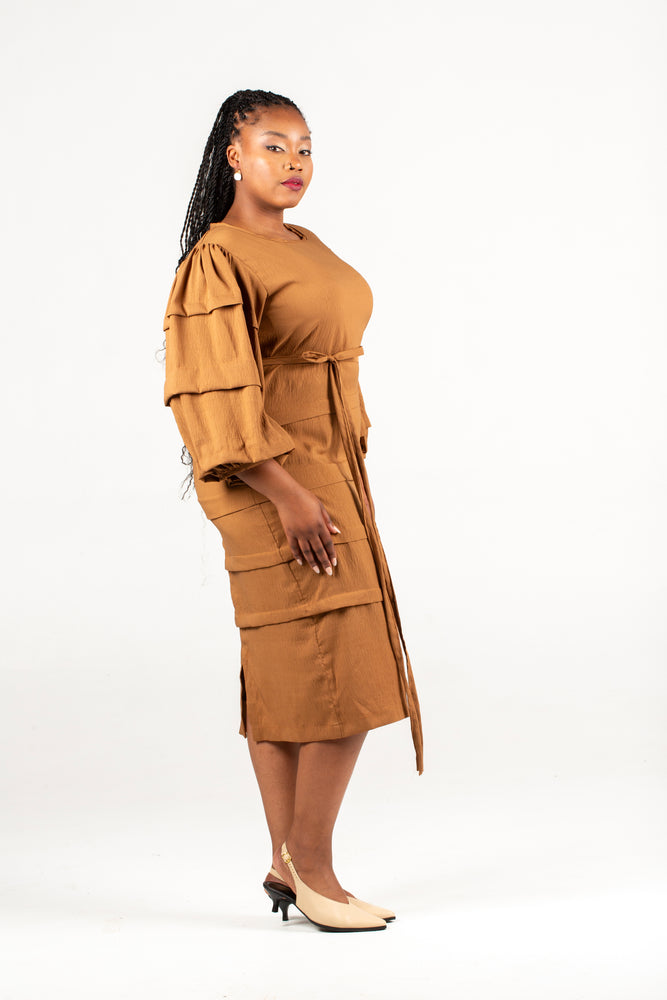 Pearls for EL Pinch Seam Straight Cut Dress