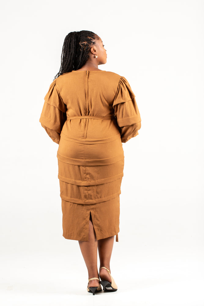 Pearls for EL Pinch Seam Straight Cut Dress