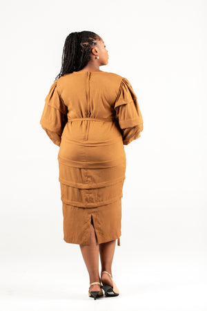 Pearls for EL Pinch Seam Straight Cut Dress
