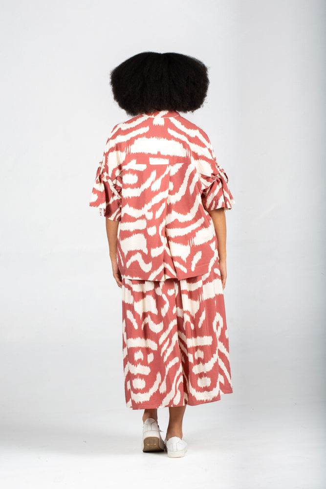Colleen Eitzen Rust Amalfi Print Rayon Franca Top