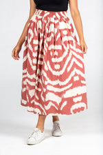 Colleen Eitzen Rust Amalfi Print Rayon Milli Skirt