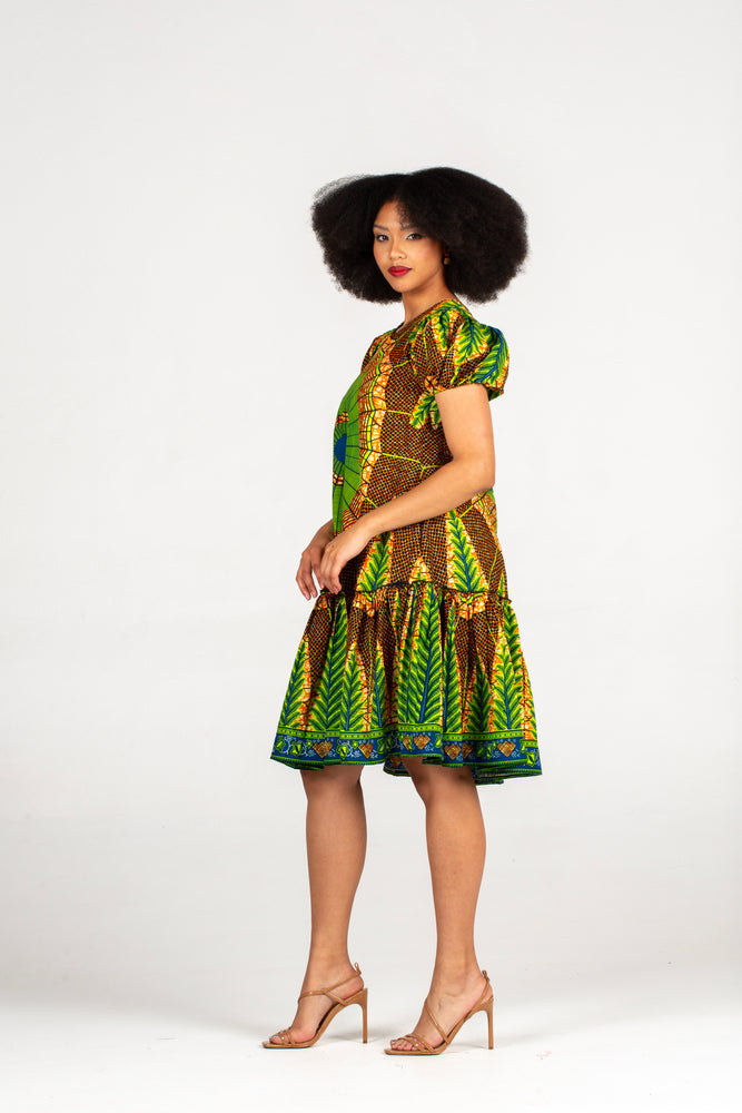 Frida Multicolor Spider Web Dress