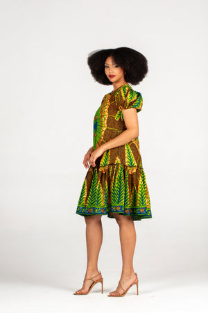 Frida Multicolor Spider Web Dress