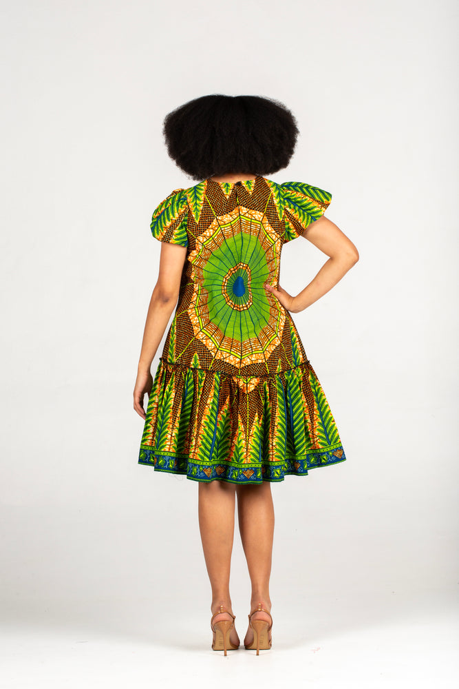Frida Multicolor Spider Web Dress
