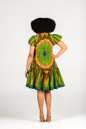 Frida Multicolor Spider Web Dress