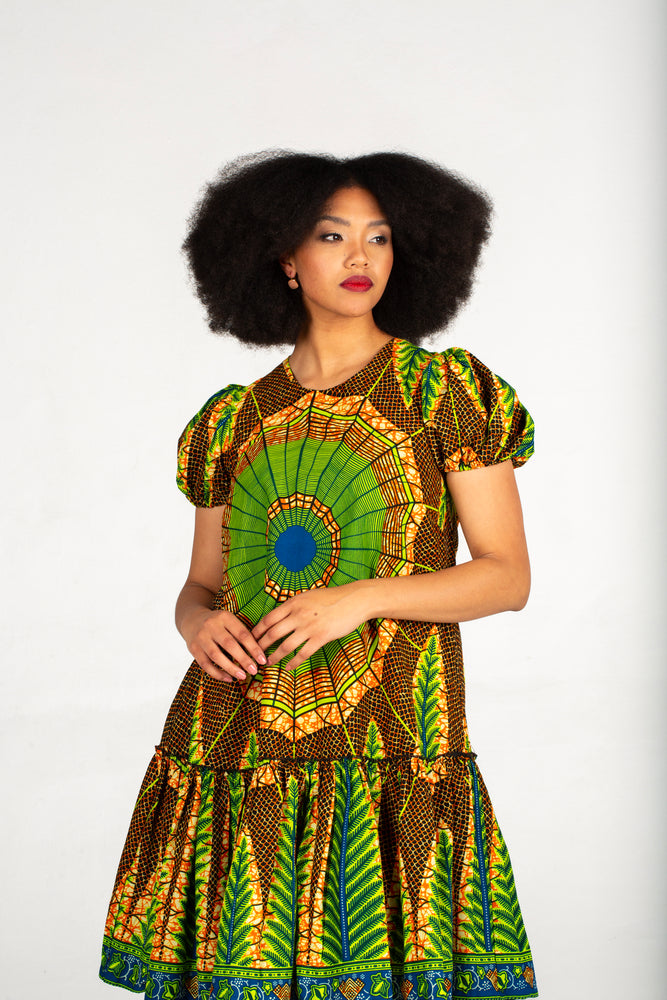 Frida Multicolor Spider Web Dress