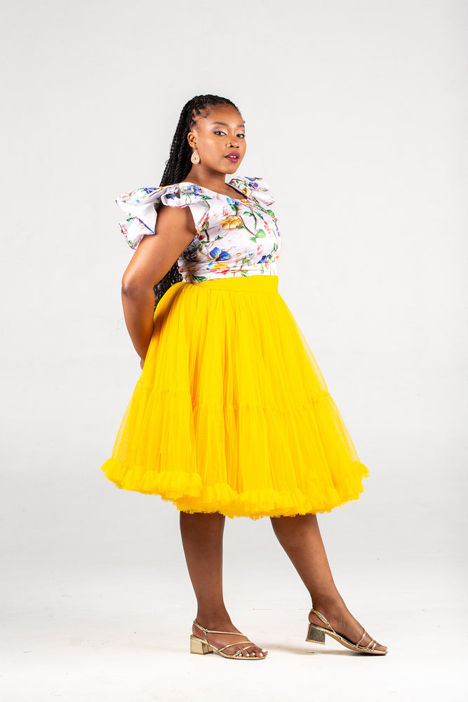 Du Confidence Designs Multicolored Crop Top
