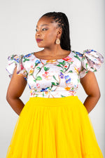 Du Confidence Designs Multicolored Crop Top