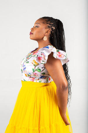 Du Confidence Designs Multicolored Crop Top