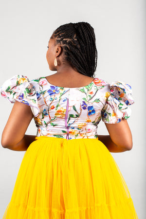 Du Confidence Designs Multicolored Crop Top