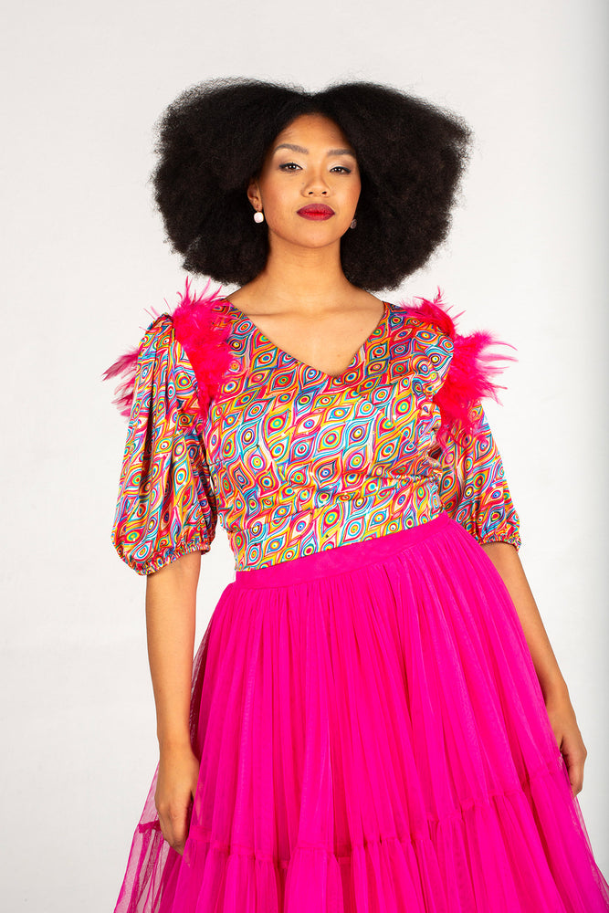 Du Confidence Designs Satin Crop Top