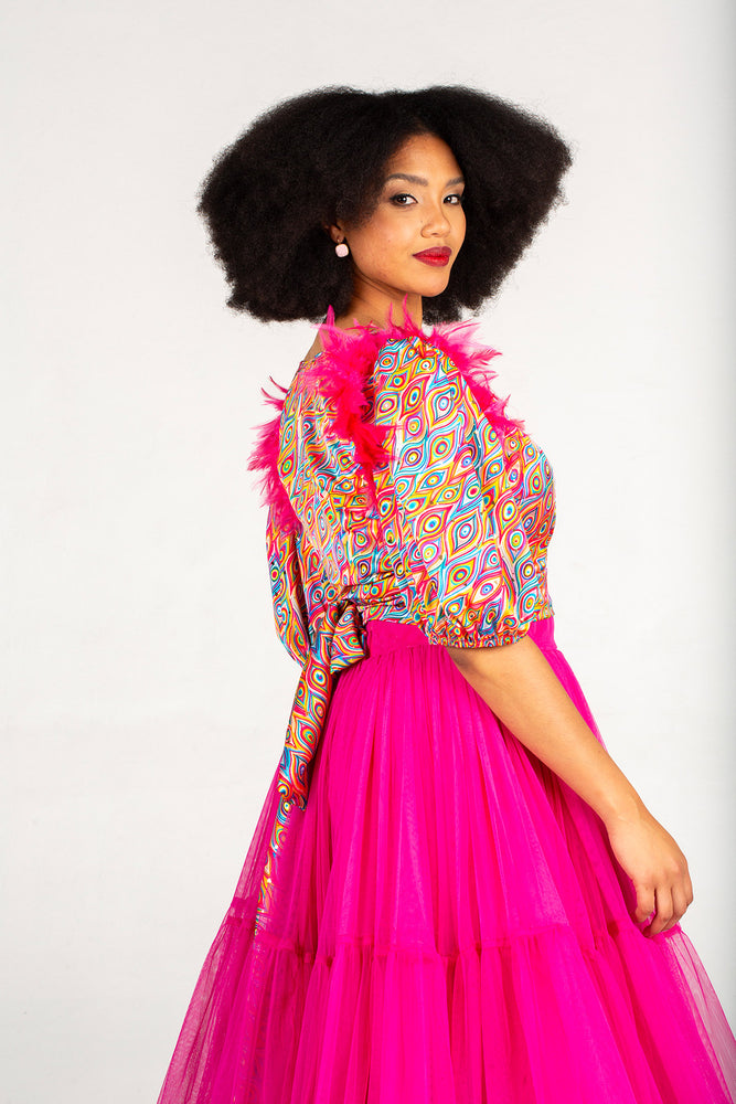 Du Confidence Designs Satin Crop Top