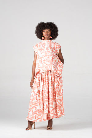 Colleen Eitzen Rose Geometric Cat Skirt