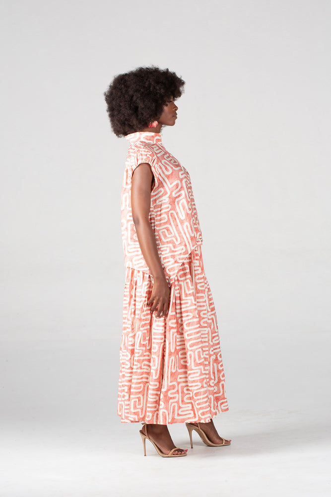 Colleen Eitzen Rose Geometric Cat Skirt