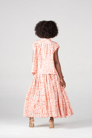 Colleen Eitzen Rose Geometric Cat Skirt